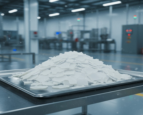 Flake Caustic Soda, Sodium Hydroxide, NaOH, Caustic Soda for soap, soap production chemical, detergent manufacturing, industrial chemicals, Eurasia Petrol, Turkey-based warehouse, chemical supplier, saponification process